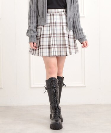 微起毛プリーツスカート