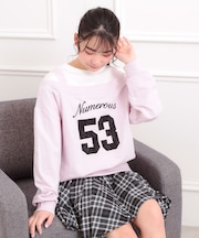 ナンバリングレイヤード風プルオーバー