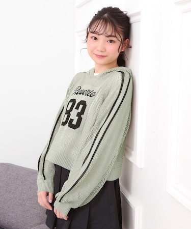 【セットアイテム】メッシュニットパーカー+ロンT