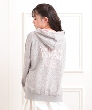 バック発泡プリントパーカー