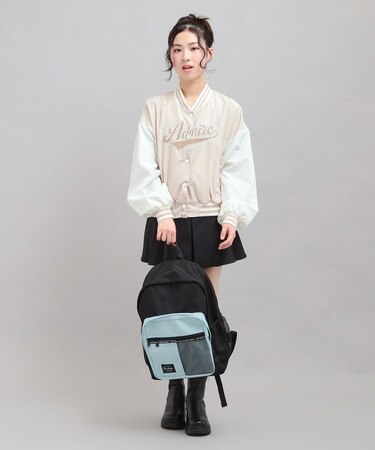 【容量約23L】バイカラーメッシュリュック