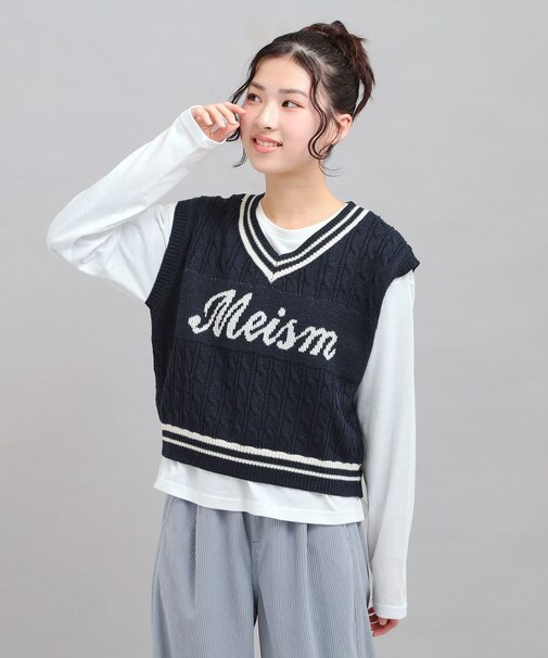 【セットアイテム】ニットベスト+ロンT