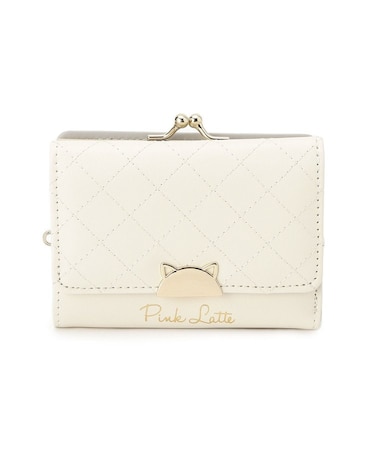 ハーフ猫がま口コンパクト財布