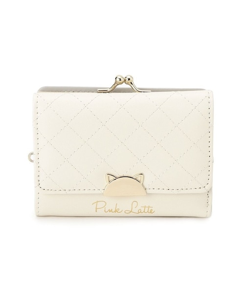 ハーフ猫がま口コンパクト財布