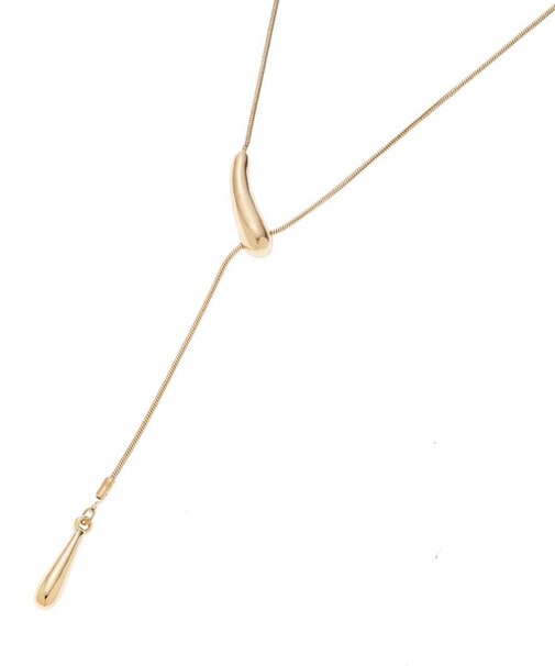 【夏SALE／スライド式／長さ調節可】Y字デザインネックレス