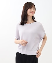 【WEB限定カラーあり／洗える／涼しく着られる】ラメプルオーバーニット