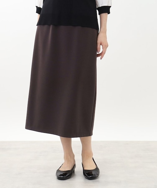 【手洗い可】キレイめジャージナロースカート