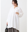 【E‐QUALITY／手洗い可】スキッパーネックチュニックブラウス