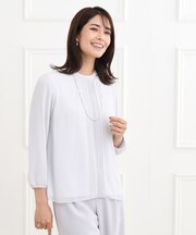 【マシンウォッシュ可】フロントレースブラウス