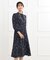 【フォーマル/マシンウォッシュ可】フラワープリントワンピース