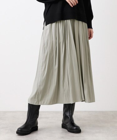 【手洗い可／ウエスト総ゴム】シャンブレースカーチョパンツ