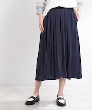【E‐QUALITY／手洗い可／ウエスト総ゴム】シャンブレースカーチョパンツ