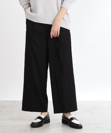【手洗い可】ワイドストレートパンツ