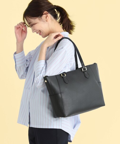 【たっぷり収納！あおりポケット／WEB先行カラーあり】A4サイズトートバッグ