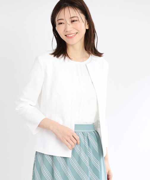 【夏SALE／UVカット／接触冷感／洗える／セットアップ可】ドライタッチジャケット