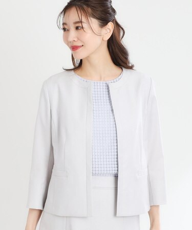 【夏SALE／UVカット／接触冷感／洗える／セットアップ可】ドライタッチジャケット