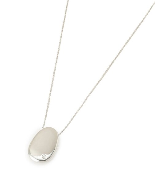 【夏SALE／チェーン長さ調節可】エッグ型パーツネックレス