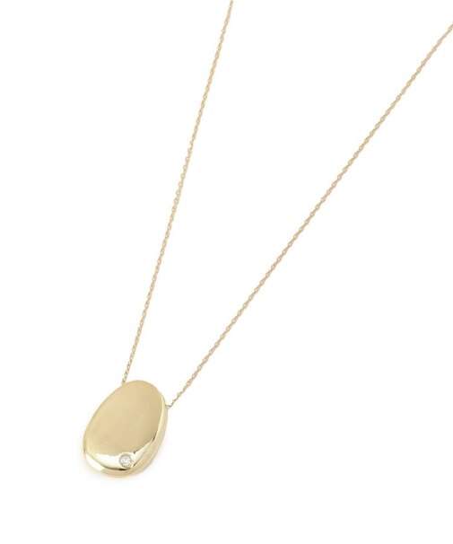 【夏SALE／チェーン長さ調節可】エッグ型パーツネックレス