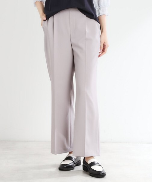【マシンウォッシュ可／セットアップ可能】ストレートシルエットパンツ