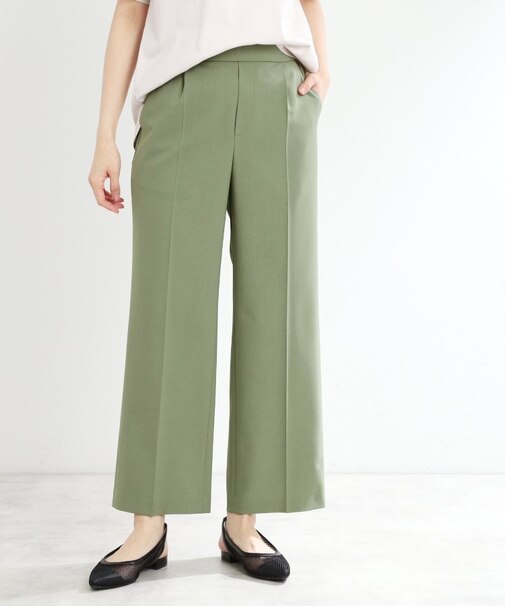 【マシンウォッシュ可／セットアップ可能】ストレートシルエットパンツ
