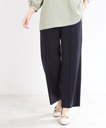 【マシンウォッシュ可／セットアップ可能】ストレートシルエットパンツ