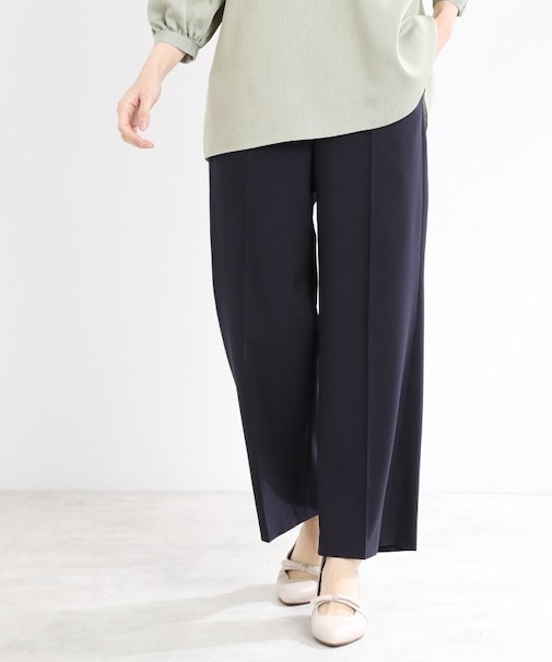 【マシンウォッシュ可／セットアップ可能】ストレートシルエットパンツ