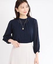 【手洗い可】ロングシルエットブラウス