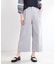 【E‐QUALITY／手洗い可】ワイドクロップドパンツ