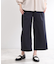【E‐QUALITY／手洗い可】ワイドクロップドパンツ
