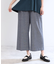 【E‐QUALITY／手洗い可】ワイドクロップドパンツ