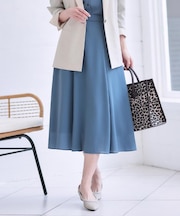 【マシンウォッシュ可／ウエスト総ゴム／セットアップ可】エアリーロングスカート