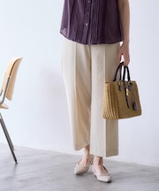 【UVカット／マシンウォッシュ可／セットアップ可／夏の通勤におすすめ】ドライタッチストレートパンツ