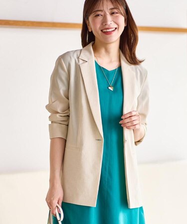 【マシンウォッシュ可／セットアップ可／通勤におすすめ】ドライタッチジャケット