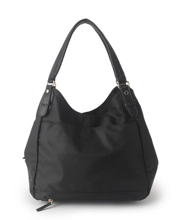 【大容量／底ファスナー付き／キレイめコーデにも◎】ナイロンバッグ