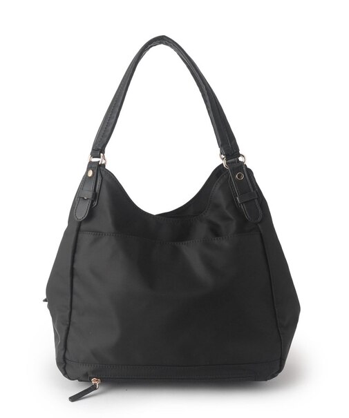 【大容量／底ファスナー付き／キレイめコーデにも◎】ナイロンバッグ