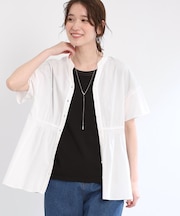 【手洗い可】スキッパーブラウス