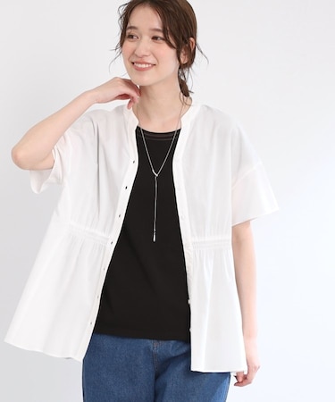 【手洗い可】スキッパーブラウス