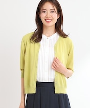 【WEB先行カラーあり／手洗い可】六分袖カーディガン