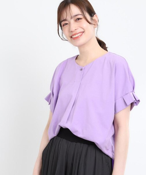 Vネックジャージカットソー