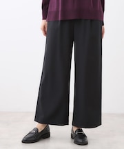 【すっきりシルエット】ワイドクロップドパンツ