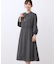 【きちんと見え／通勤／セレモニーにおすすめ◎】ドット×ダイヤ柄ワンピース