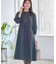 【きちんと見え／通勤／セレモニーにおすすめ◎】ドット×ダイヤ柄ワンピース