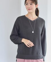【パンツ合わせにぴったり◎】ゆったりオフボディニット