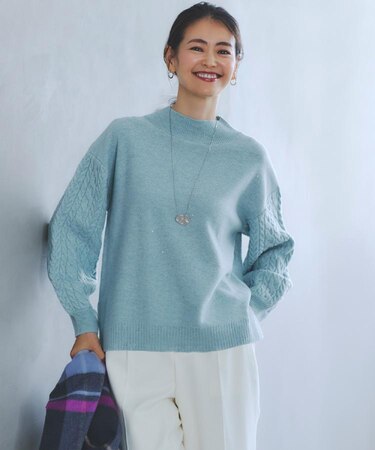 【一枚で着映え◎/ゆったりシルエット】ラメ×スパンコールウール混ニット