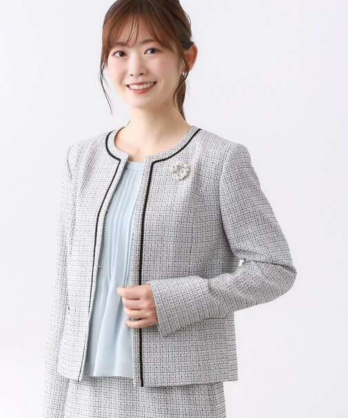 【フォーマル/入卒/セットアップ可】ツイードジャケット