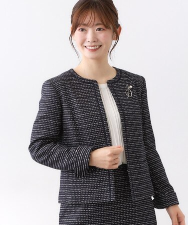 【フォーマル/入卒/セットアップ可】ツイードジャケット