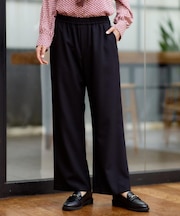 【ウエスト総ゴム/セットアップ可】フルレングスストレートパンツ