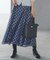 【R‐QUALITY／ウエストリボン付き】フラワー柄シアーフレアスカート