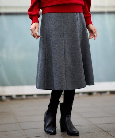 【選べる5色◎】フレアフリュイドスカート