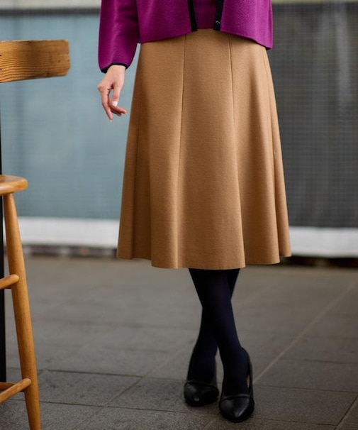 【選べる5色◎】フレアフリュイドスカート